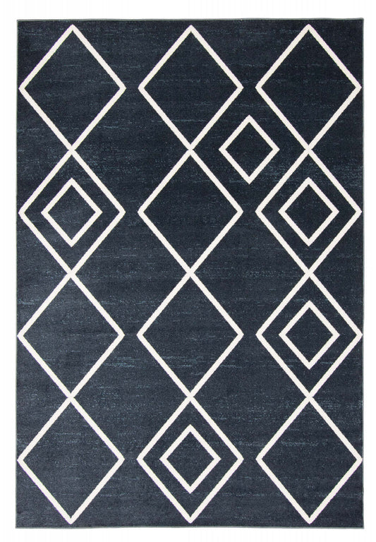Tapis Kenza bleu lavable en machine - 8'0 x 10'0|Tapis Kenza bleu lavable à la machine - 8 pi 0 po x 10 pi 0 po|D86FFQM9