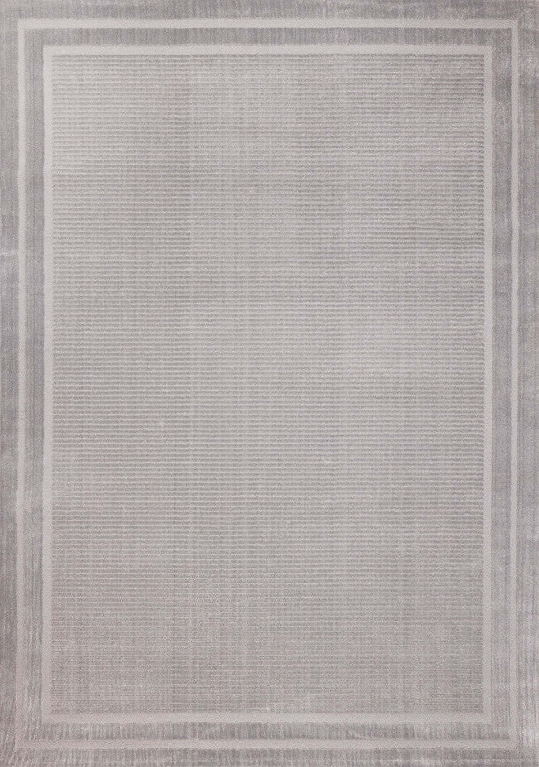 Ellie High-Low Texturé Soft Polyester Grey Border Area Rug - 7'10 x 10'6|Carpette à poil long et court Ellie en polyester doux texturé à bordure grise - 7 pi 10 po x 10 pi 6 po