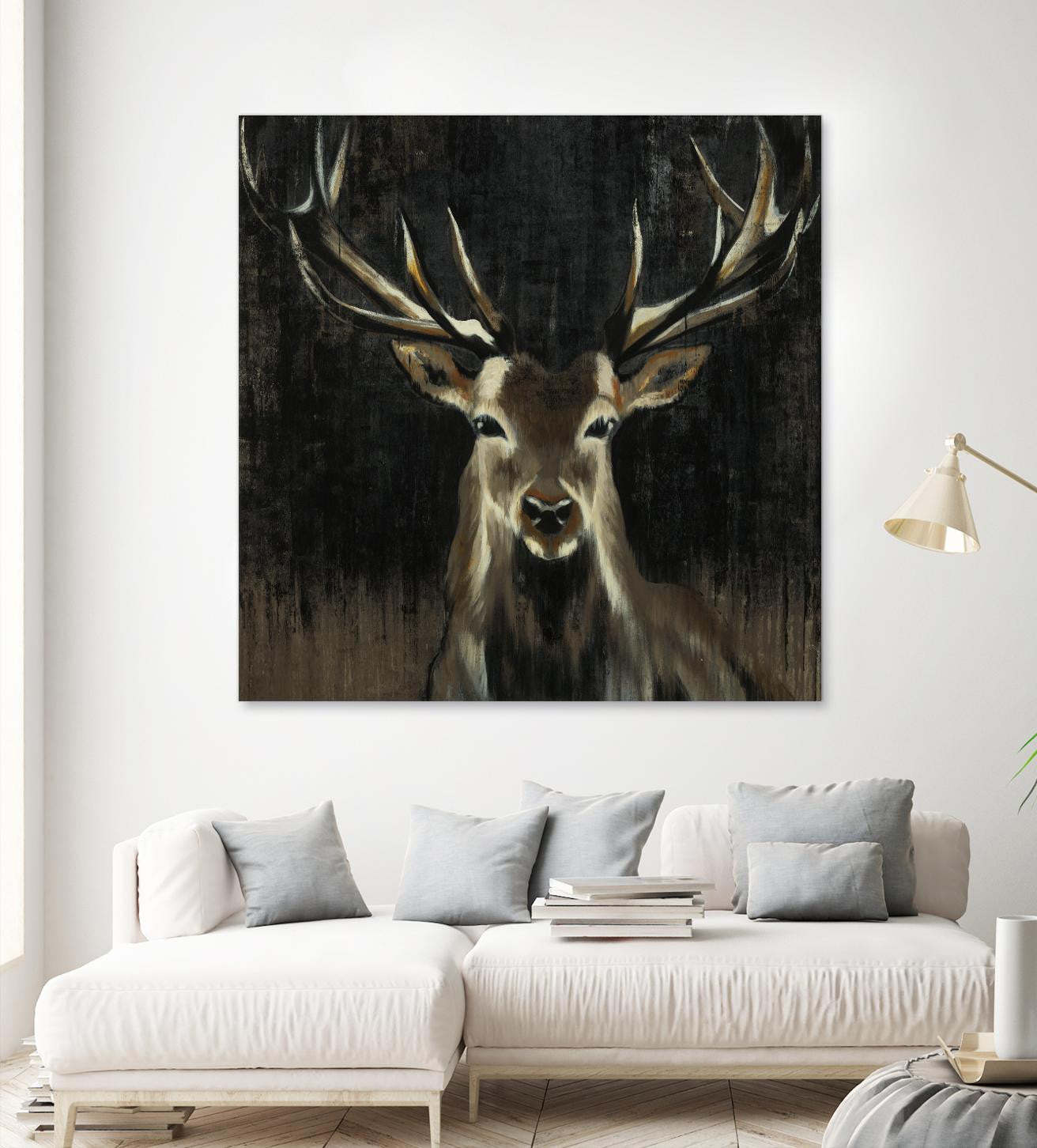 Œuvre d'art murale géante « Young Buck » 72 x 72
