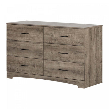 Commode Step One à 6 tiroirs - Chêne vieilli | Commode Step One à 6 tiroirs - Chêne vieilli