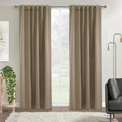 Habitat Mulberry Blush Light Filtering Dual Header Curtain Panel - 54 x 84|Panneau de rideau filtrant la lumière Mûre rose tendre à double têtes d'Habitat - 54 x 84