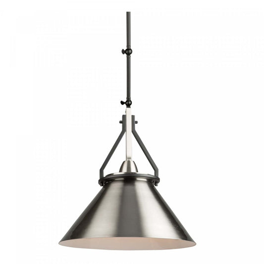 Brydon 1-Light Black Brushed Nickel Wall Sconce Pendant|Luminaire suspendu de style applique murale cylindrique Brydon nickel brossé à 1 ampoule|D06HSIR2