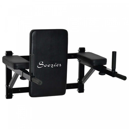 Soozier Station de Traction Murale Multi-fonction Ensemble Tour Gym Barre de Traction Exercice de Traction | Soozier Station de Dips Murale Multi-fonction Ensemble Tour de Musculation pour la Maison Barre de Traction