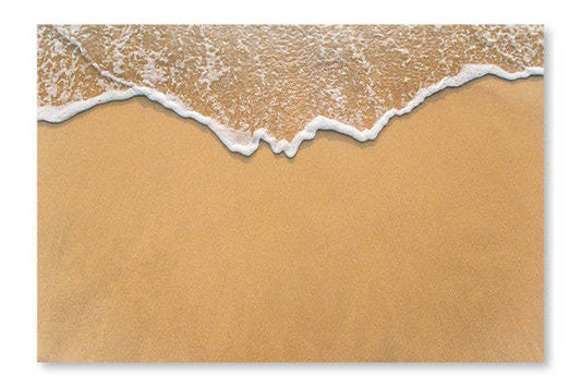 Tableau mural « Vague sur plage de sable » 28 x 42 po : Cadre et panneau en tissu | D44G0YV7