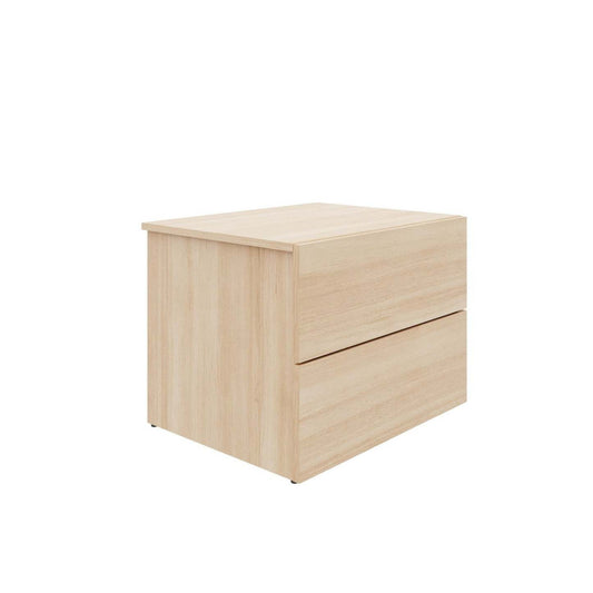 Nordika James Nightstand with 2-Drawers - Natural Blonde Oak|Table de nuit James Nordika à 2 tiroirs - chêne blond naturel