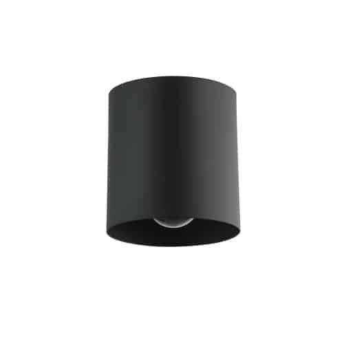 Dainolite Theron 1 Light Flush Mount Matte Black Finish Lamp|Plafonnier affleuré Theron de Dainolite avec finition noire mate et 1 ampoule