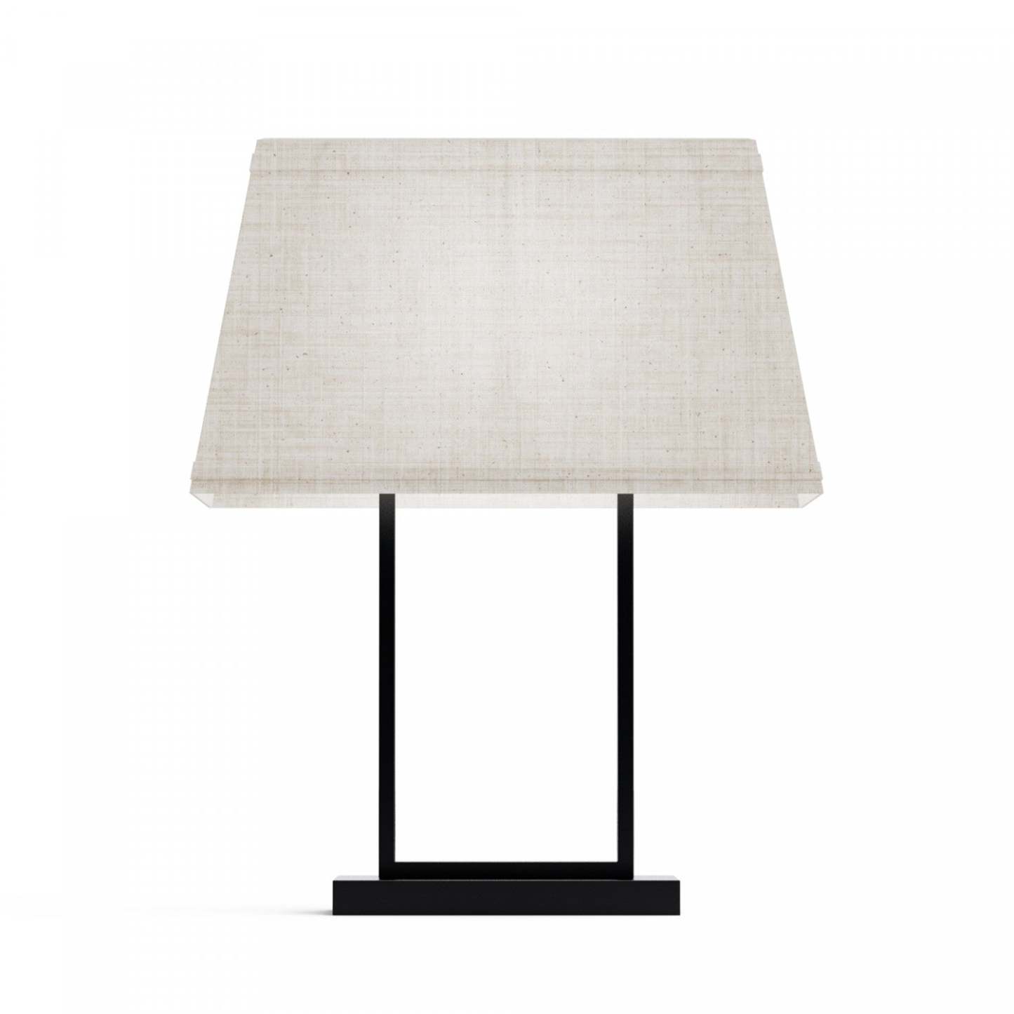 22 Lampe de table rectangulaire moderne noire avec abat-jour en tissu | Lampe de table rectangulaire moderne noire de 22 po avec abat-jour en tissu