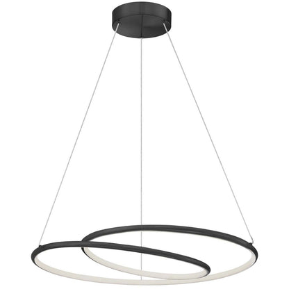 Dainolite Gabriel Chandelier 38w Matte Black White Silicone Diffuser Lamp|Lustre Philo de Gabriel en silicone blanc qui diffuse la lumière, avec fini noir mat et ampoule de 38 W