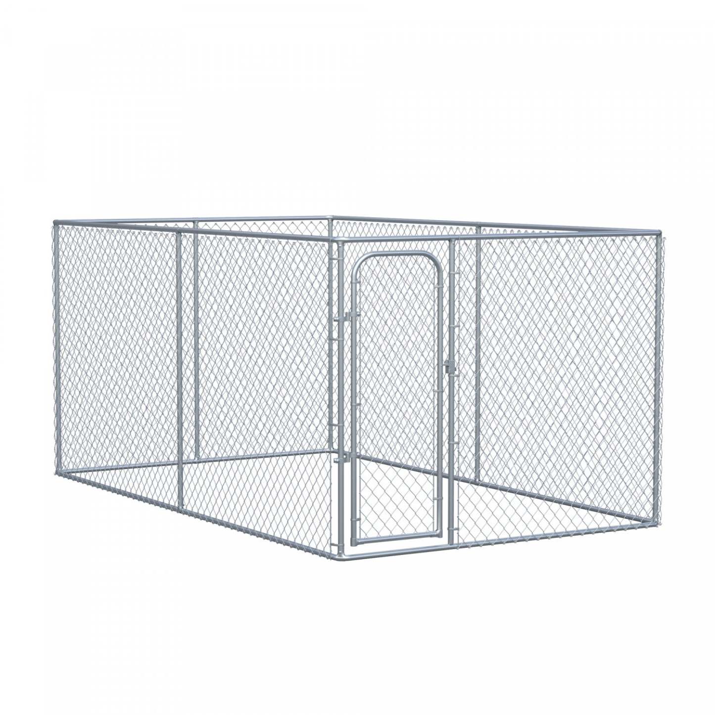 Pawhut 99 Mq. Fort. Parc pour chien extérieur, Walk-in Dog Run Chenil Exercice Pour Chiot Avec Cadre En Acier