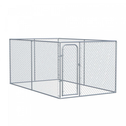 Pawhut 99 Mq. Fort. Parc pour chien extérieur, Walk-in Dog Run Chenil Exercice Pour Chiot Avec Cadre En Acier
