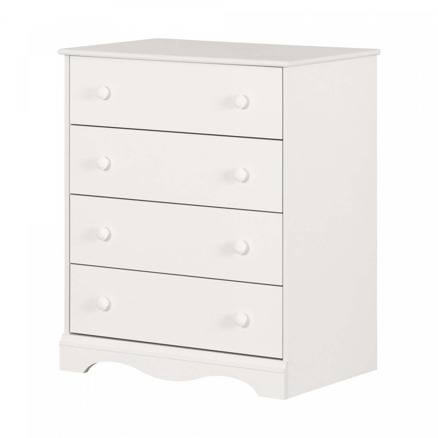 Commode commode à 4 tiroirs Angel - Blanc pur | Commode Angel 4 Tiroirs - Blanc Solide