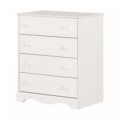 Commode commode à 4 tiroirs Angel - Blanc pur | Commode Angel 4 Tiroirs - Blanc Solide