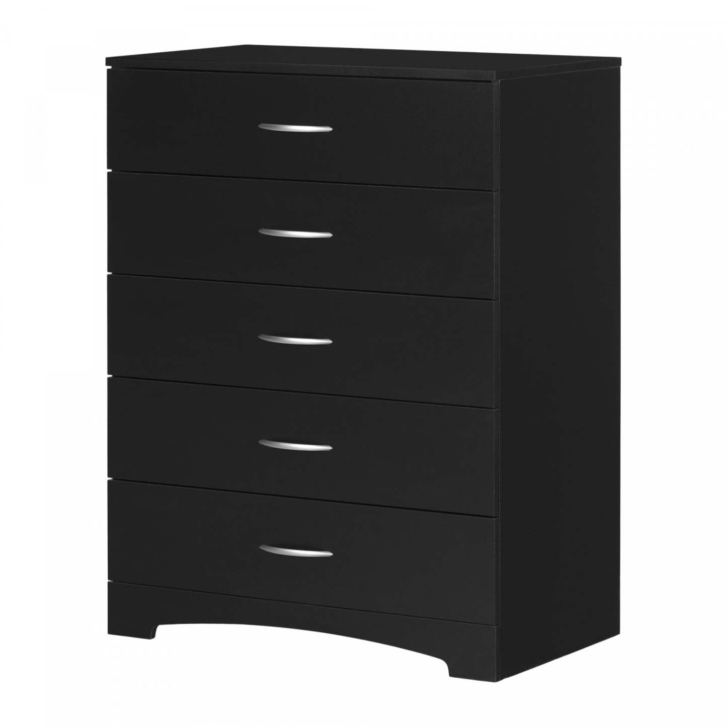 Commode 5 tiroirs Step One - Noir pur | Commode 5 tiroirs Step One - Noir uni