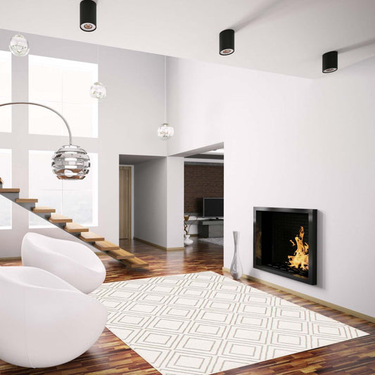 August Geod White-Grey 7'10 x 10'2 Area Rug|Carpette August blanc géodegris 7 pi 10 po x 10 pi 2 po|D86F7VBB