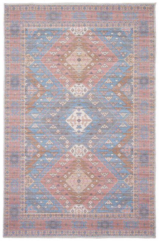 Tapis Samia bleu clair 5 pi 3 po x 8 pi 0 po