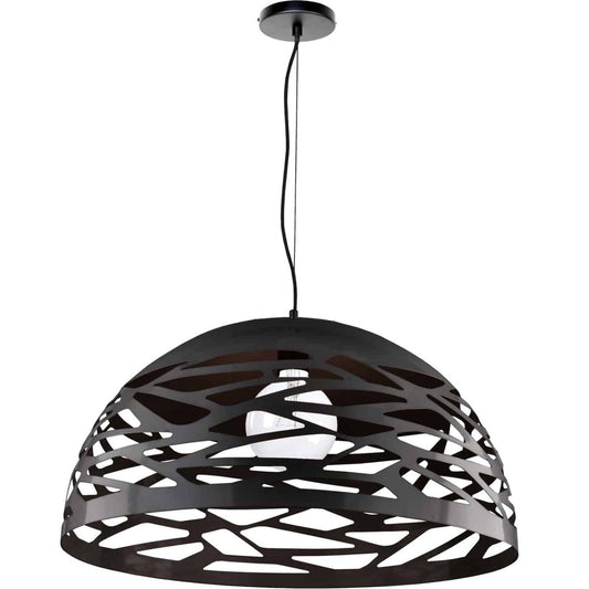 Dainolite Coral 1 Light Pendant 20 Dia Matte Black Finish Lamp|Luminaire suspendu Coral de Dainolite de 20 po de diamètre, avec fini noir mat et 1 ampoule