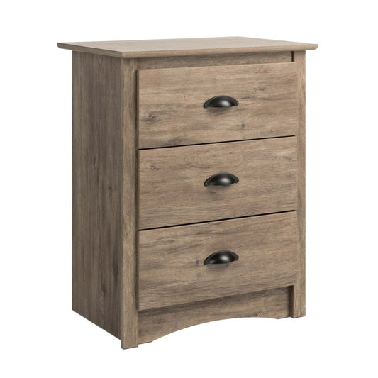 Salt Spring 3-Drawer Tall Nightstand - Drifted Grey|Table de nuit haute Salt Spring à 3 tiroirs - gris délavé