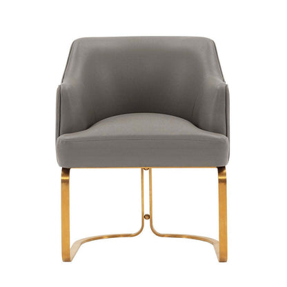 Manhattan Comfort Modern Edra Leatherette Dining Chair - Taupe|Chaise de salle à manger moderne Eda de Manhattan Comfort en similicuir - taupe