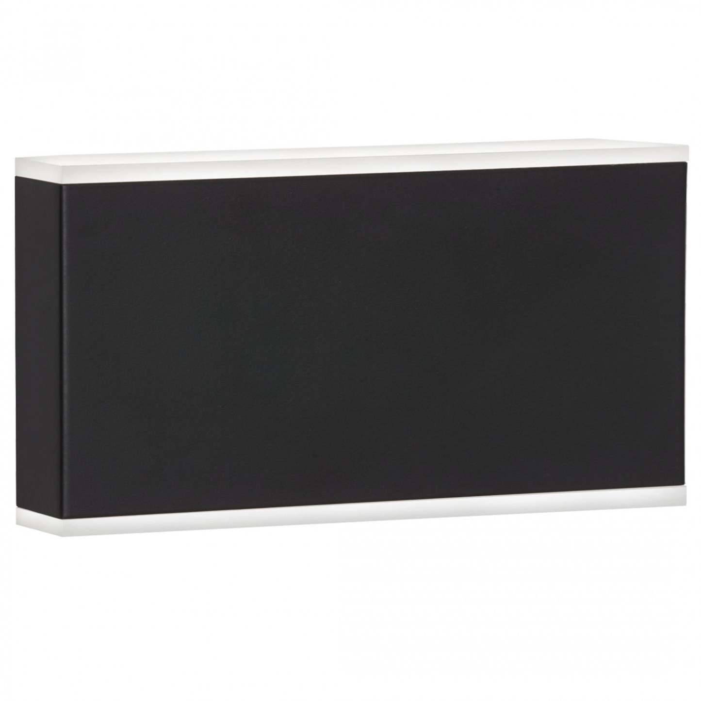 Dainolite Emery LED Wall Sconce 20w Matte Black Frosted Acrylic Diffuser Lamp|Applique murale Emery de Dainolite en acrylique givré qui diffuse la lumière, avec fini noir mat et ampoule à DEL de 20 W