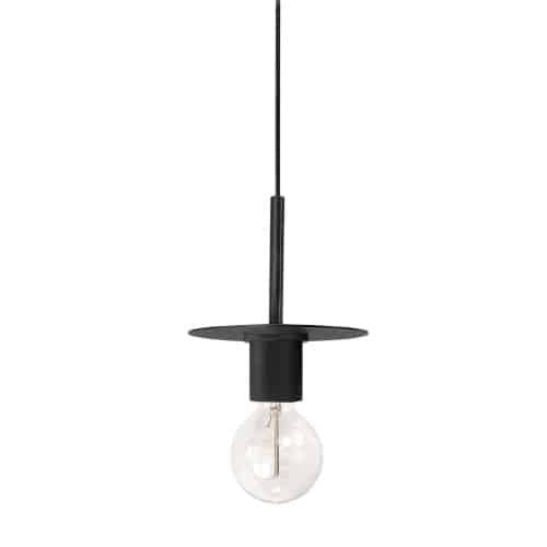 Luminaire suspendu moyen Roswell de Dainolite avec finition noir mat et 1 ampoule