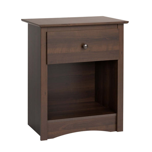 Fremont 1-Drawer Tall Nightstand - Espresso|Table de nuit haute Fremont à 1 tiroir - espresso