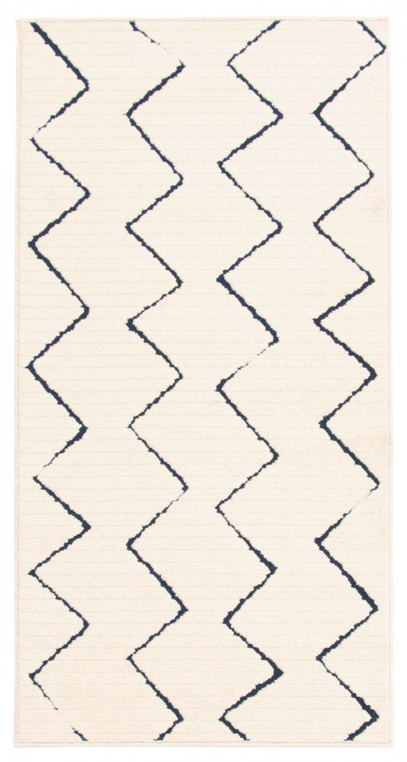 Tapis Kimi Bleu-Ivoire 2'8 x 4'11|Carpette Kimi bleueivoire 2 pi 8 po x 4 pi 11 po|D86FDJ64