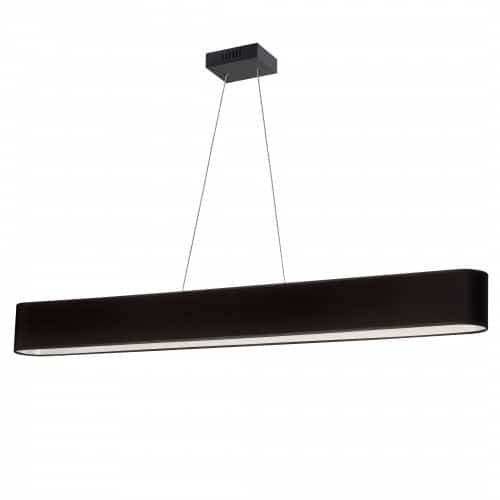 Dainolite Aubrey Horizontal Pendant 30w Oval Matte Black Black/White Shade Lamp|Luminaire suspendu horizontal Aubrey de Dainolite ovale avec abat-jour noir et blanc, fini noir mat et ampoule de 30 W