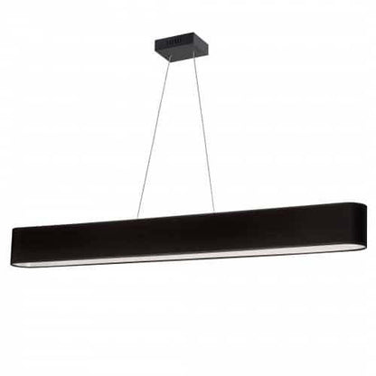 Dainolite Aubrey Horizontal Pendant 30w Oval Matte Black Black/White Shade Lamp|Luminaire suspendu horizontal Aubrey de Dainolite ovale avec abat-jour noir et blanc, fini noir mat et ampoule de 30 W