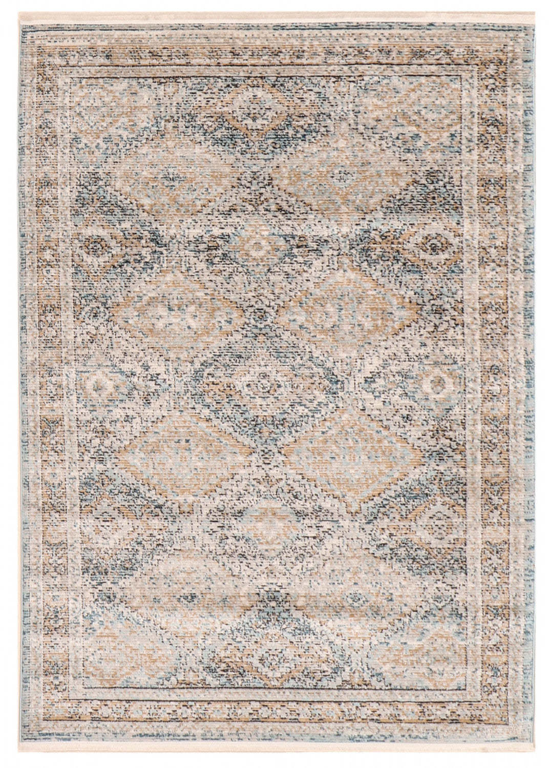 Tapis Leandra taupe/bleu 6'7 X 9'6 Tapis|Carpette Leandra taupe/bleue 6 pi 7 po x 9 pi 6 po|D86FIFSE