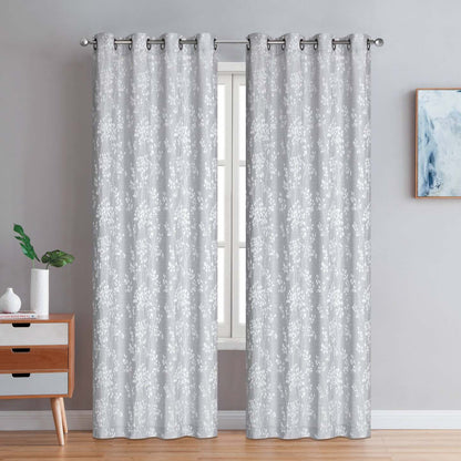 Paire de panneaux de rideaux gris à oeillets Preston - 54x95|D2584JW2
