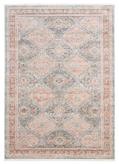 Tapis Leandra Cuivré/bleu 8'0 X 10'0 Tapis|Carpette Leandra cuivrée/bleue 8 pi 0 po x 10 pi 0 po|D86F7CYS