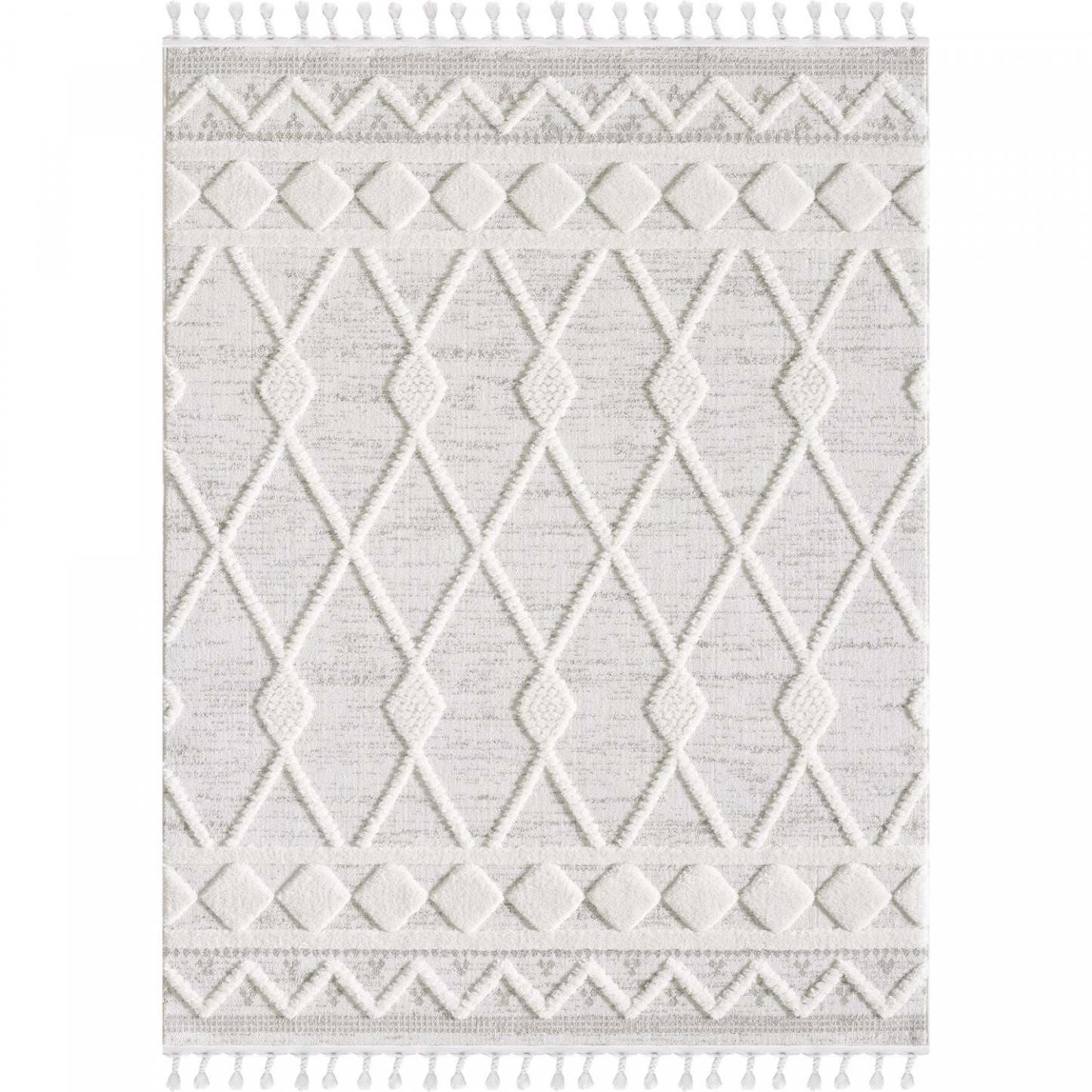 Quinto Rhombus Shag Area Rug - 5'7 x 7'3|Carpette à poil long Quinto Rhombus - 5 pi 7 po x 7 pi 3 po