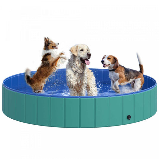 Pawhut Φ63 Piscine Pliable Pour Chien Pour Grands Chiens, Piscine Portable Pour Animaux De Compagnie, Piscine Pour Chiots Intérieure/Extérieure | Pawhut Piscine De Bain Pour Chien En PVC Pliable Portable Pour Enfants Pour Animaux De Compagnie, Ba