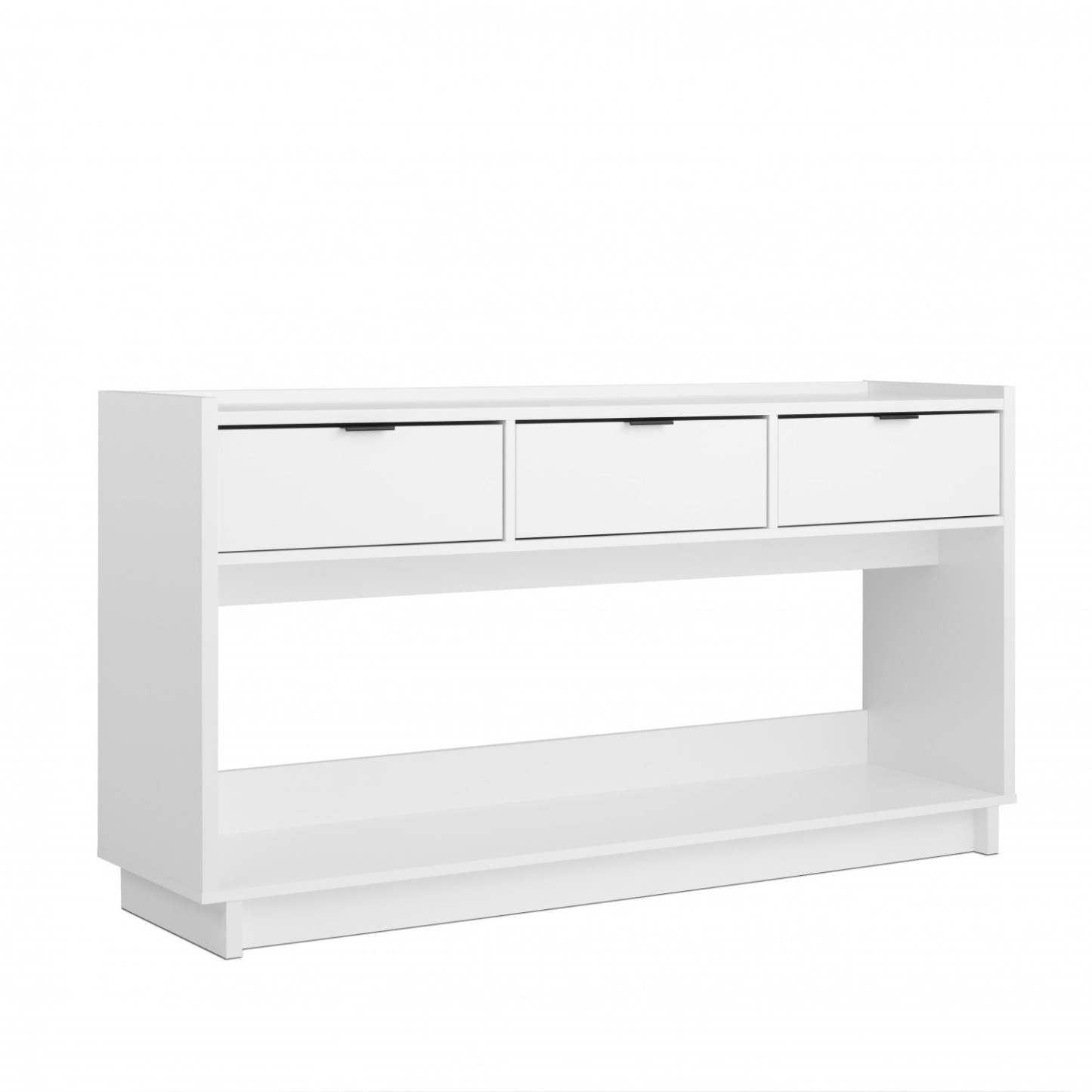 Prepac Simply Modern Buffet Console avec 3 tiroirs - Noir|Console Simply Modern de Prepac à 3 tiroirs - noire
