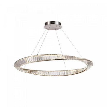 Stella 65 W LED Satin Nickel Pendant|Luminaire suspendu Stella nickel satiné à DEL de 65 W|D06HR7KX