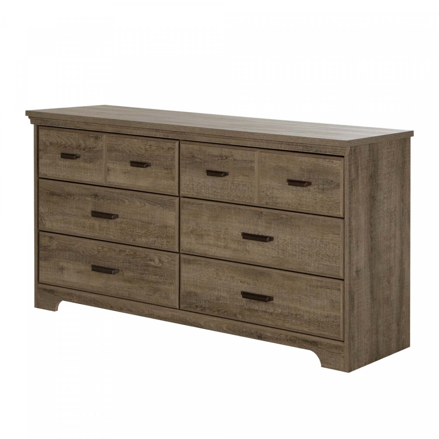 Commode Versa à 6 tiroirs - Chêne patiné | Commode Versa 6 Tiroirs - Chêne Vieilli