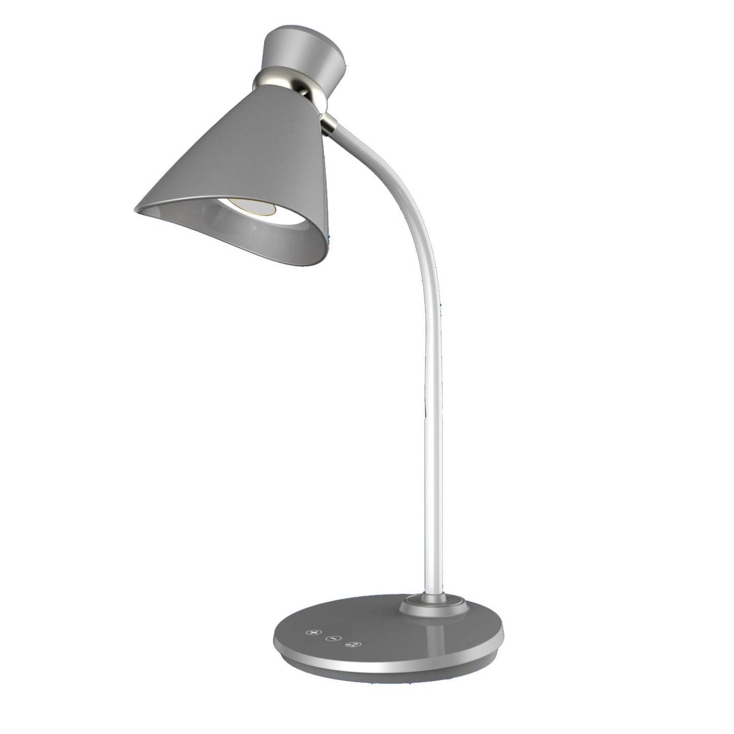 Lampe de table Dainolite finition argentée avec ampoule LED de 6 W