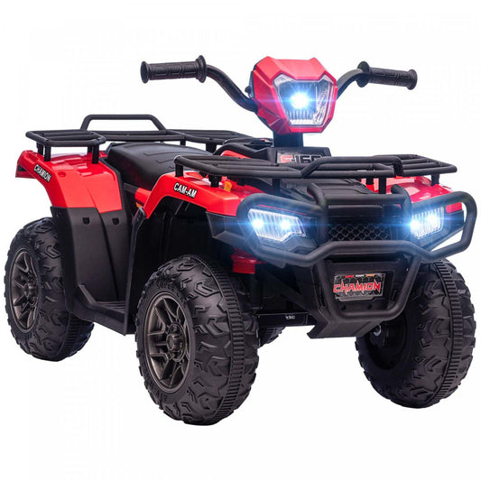 Aosom Quad Pour Enfants 12 V, Quad A 4 Roues, Véhicule Électrique Alimenté Par Batterie Avec Musique Mp3, Phare