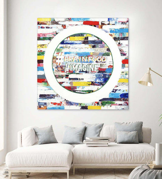 Œuvre d'art murale géante « Smoke Circus IV » 72 x 72