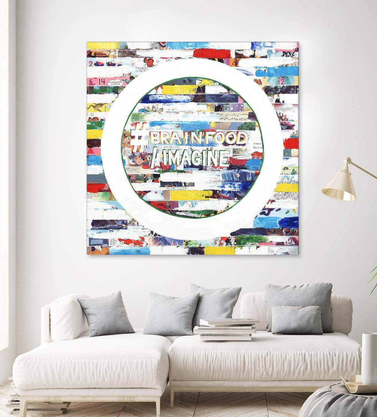 Œuvre d'art murale géante « Smoke Circus IV » 54 x 54