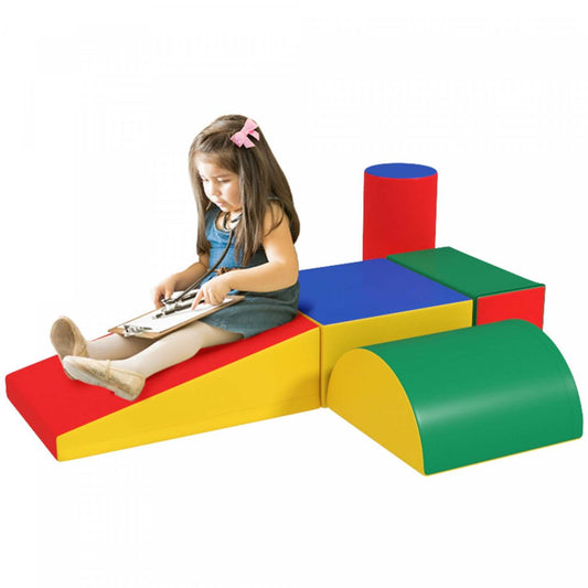Soozier Ensemble De Jeu D'activite D'escalade Et D'exploration De 5 Pieces En Mousse Souple Pour Tout-Petits, Activité D'escalade Et De Rampement, Modules Pour Enfants