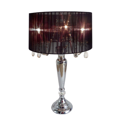 Lampe de table Designs élégants de style romantique tendance avec cristaux suspendus|D21JS06U