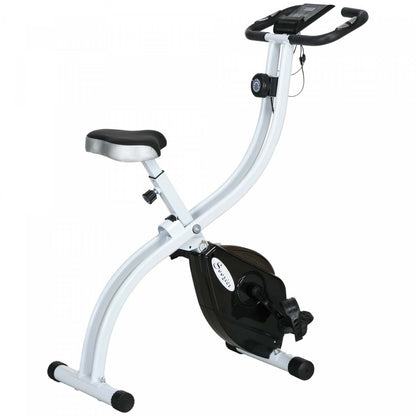 Soozier Velo D'exercice Pliable Avec Resistance A 8 Niveaux Et Roues, Noir