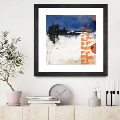 Midnight Rise Ii Matted and Framed Black 36x36 Wall Art|Œuvre d'art murale encadrée noire et mate « Midnight Rise Ii » 36 x 36