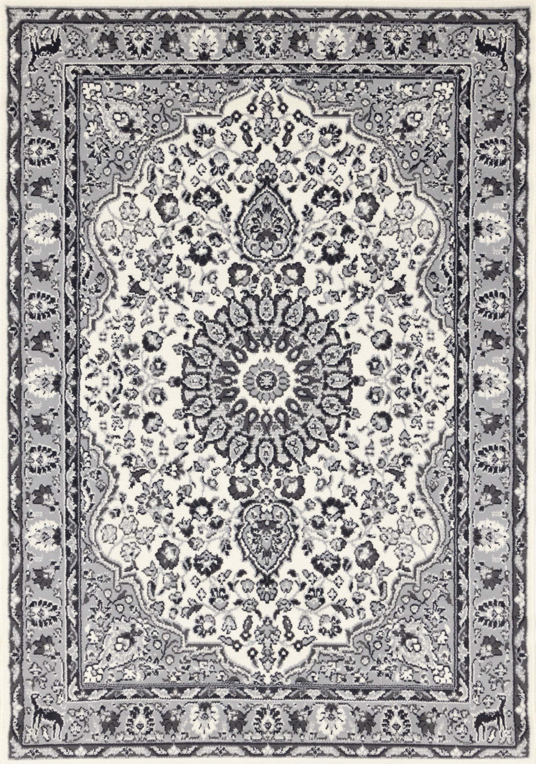 Florence Classic Border Area Rug - 4'7 x 6'7|Tapis de zone à bordure classique Florence - 4 pi 7 po x 6 pi 7 po