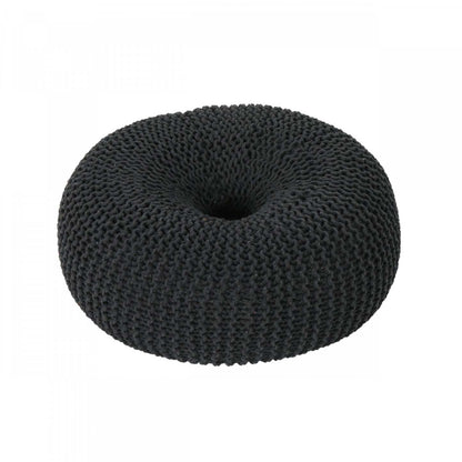 Pouf Rembourré Murphy, 100 % Coton - Noir | Murphy Upholstered Pouf,100% Cotton - Black