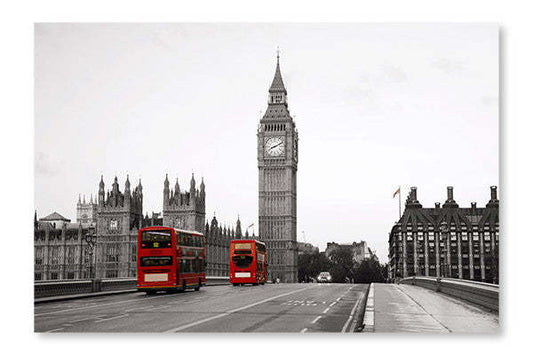 Cadre d'art mural et panneau en tissu du Palais de Westminster 28 x 42 | Westminster Palace 28 po x 42 po : Cadre d'art mural et panneau de tissu|D44GCCIV