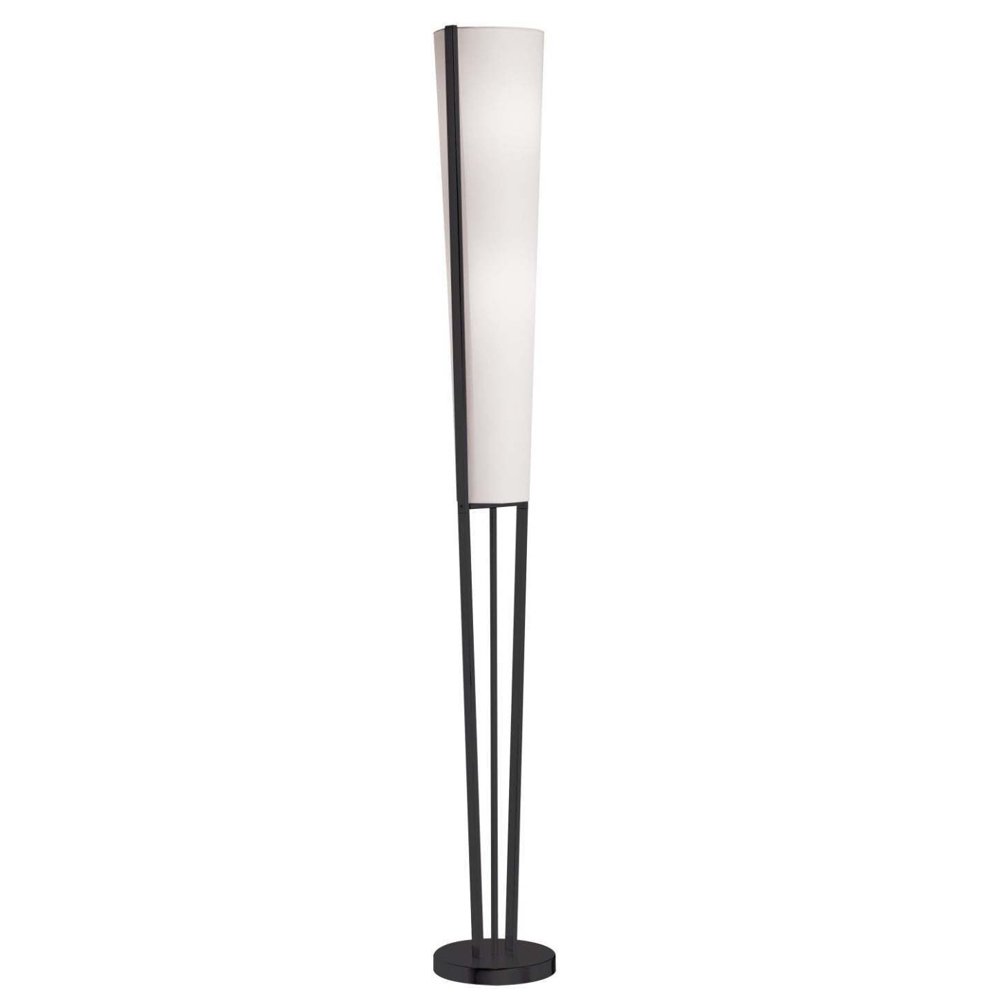 Dainolite Emotions 2 Light Floor Lamp Matte Black White Shade|Lampe à pied Emotions de Dainolite avec abat-jour blanc, fini noir mat et 2 ampoule