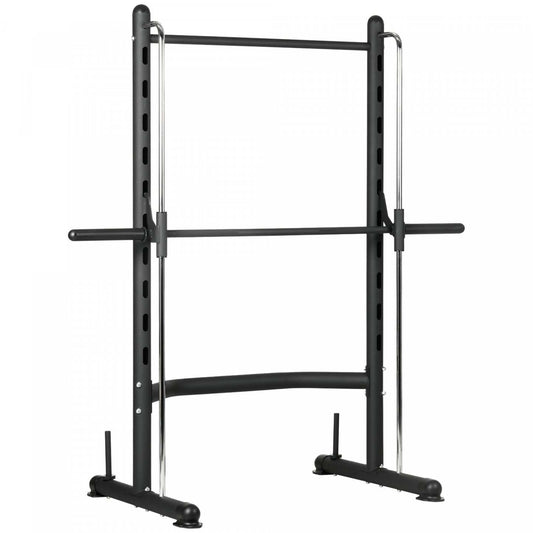 Soozier Support de Squat réglable avec barre de traction et barre d'haltères Bench Press|Soozier Support de Squat réglable avec Barre de Traction Presse Banc