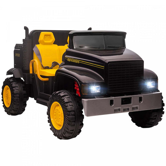 Aosom Tracteur À Deux Places Pour Enfants Avec Godet Détachable, 12v Alimenté Par Batterie, Camion De Ferme À Conduite Avec P|Aosom Tracteur À Deux Places Pour Enfants Avec Godet Détachable, 12v Avec Controle Parental, 2 Vites